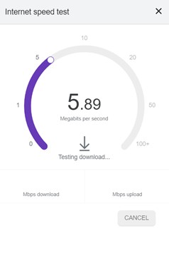 google internet speed test